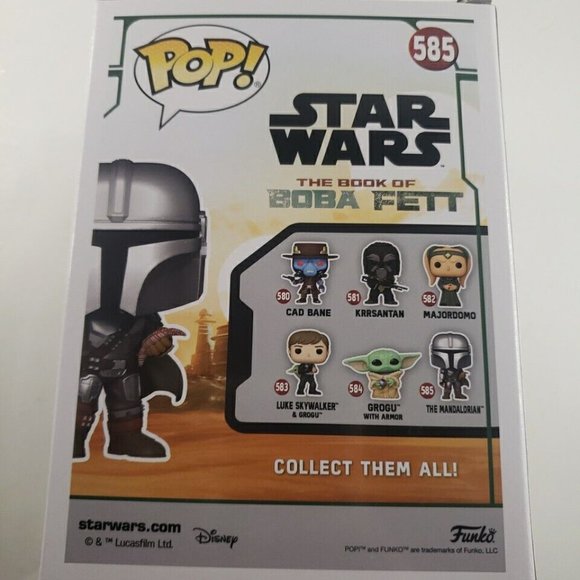 Pop Star Wars The Mandalorian 3.75 Inch Action Figure - The Mandalorian #585 - Picture 2 of 2